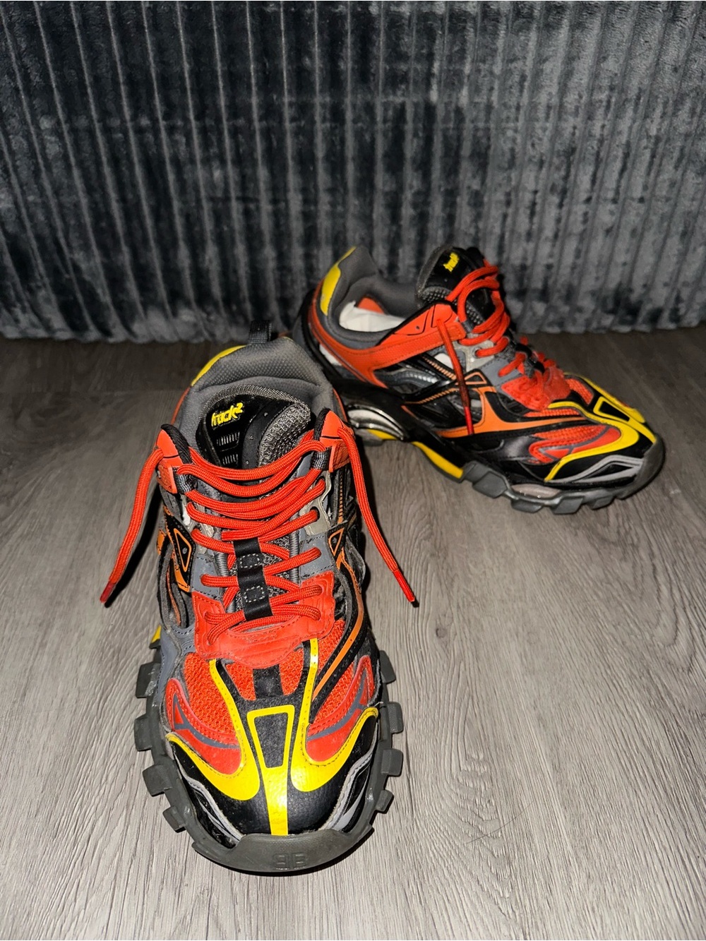 Balenciaga Track 2 sneakers Red/Orange/Black/Yellow colorway Mens/US 10 / EU 43.
